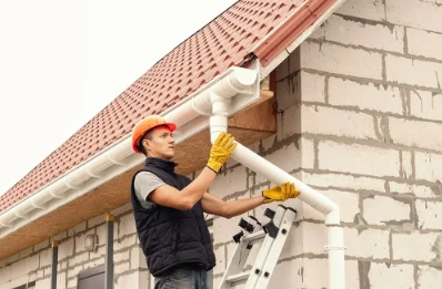 Pose et remplacement de gouttières à Carves